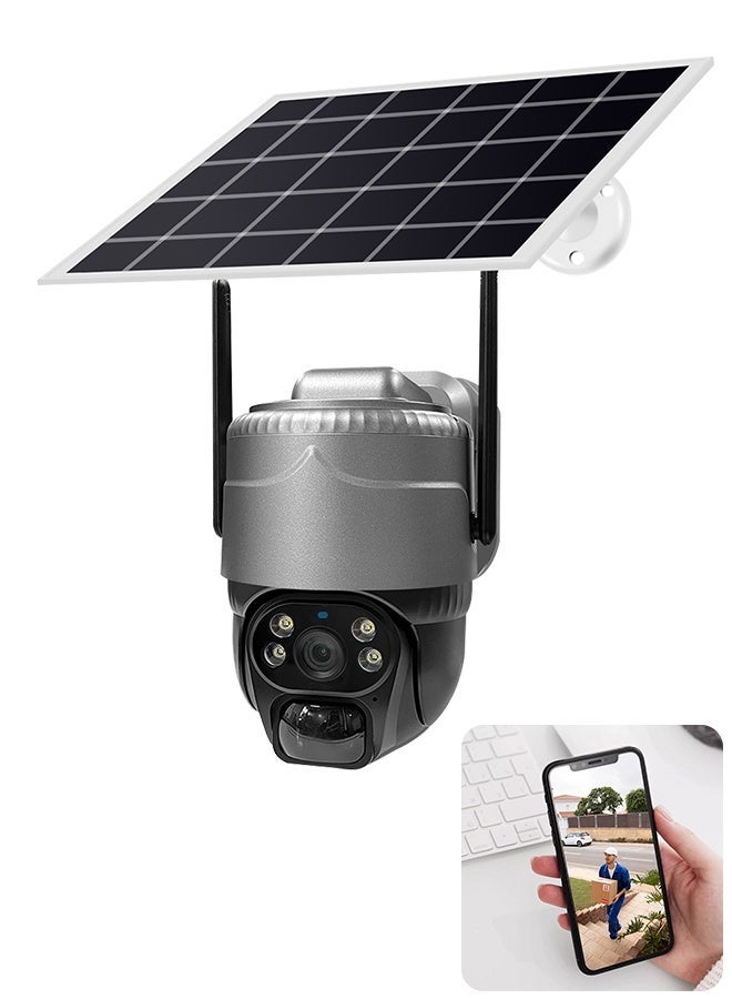 v380 Solar 4G Dual-Lens PTZ Security Camera, 365-Day Power, PIR Human Detection & Alarm, Outdoor IP65 Surveillance Camera for Farms, Streets, and Villas - Image 1
